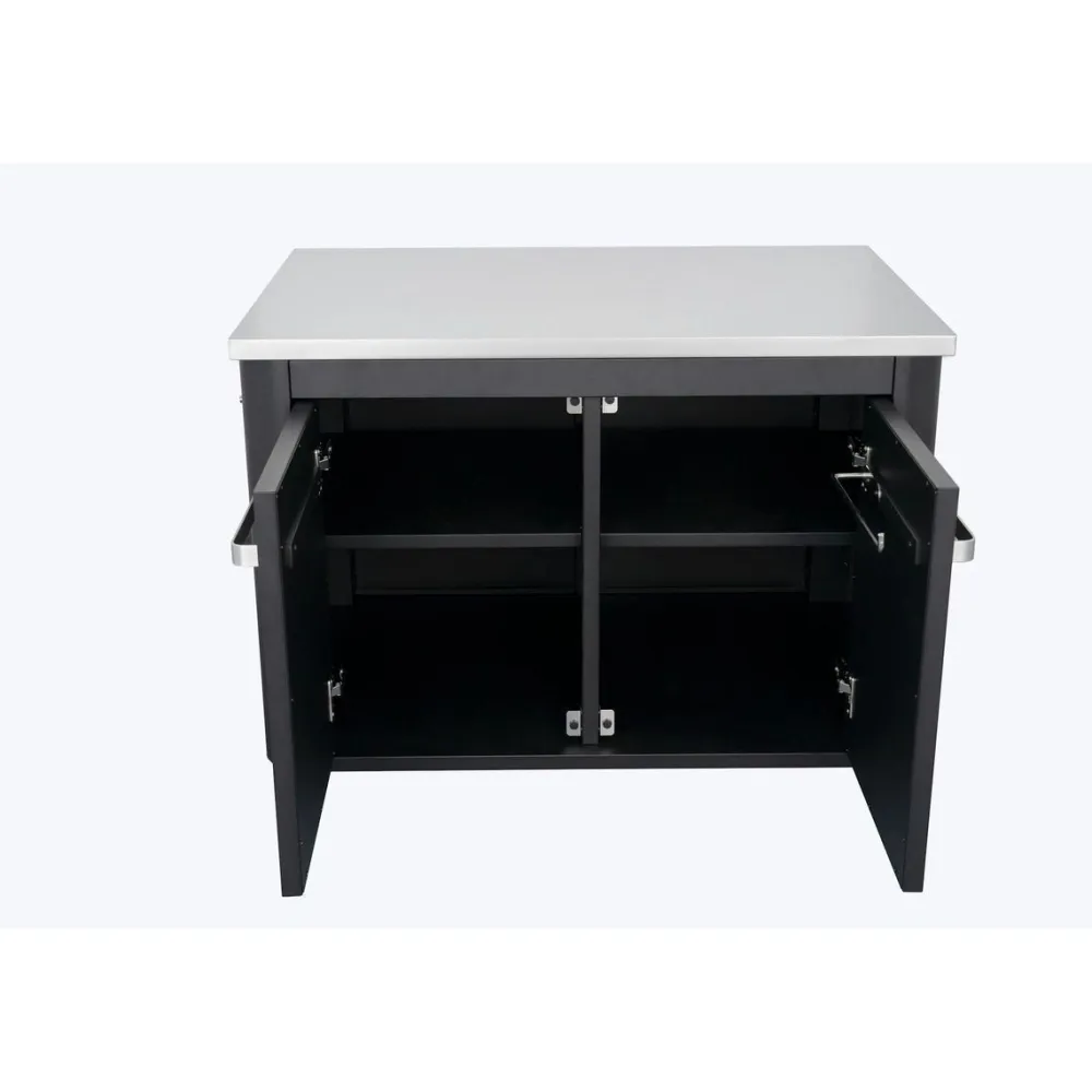 Clearance Cozze Ulkokeittiö kahdella ovella , 90x60x70cm, rosteritaso, musta