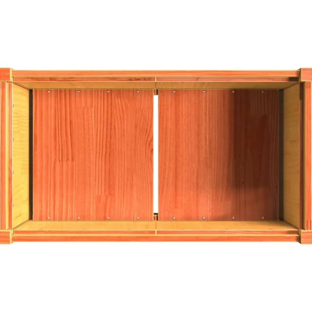 Outlet FinePRICE Ulkokukkalaatikko vahanruskea 90x50x70 cm, mänty