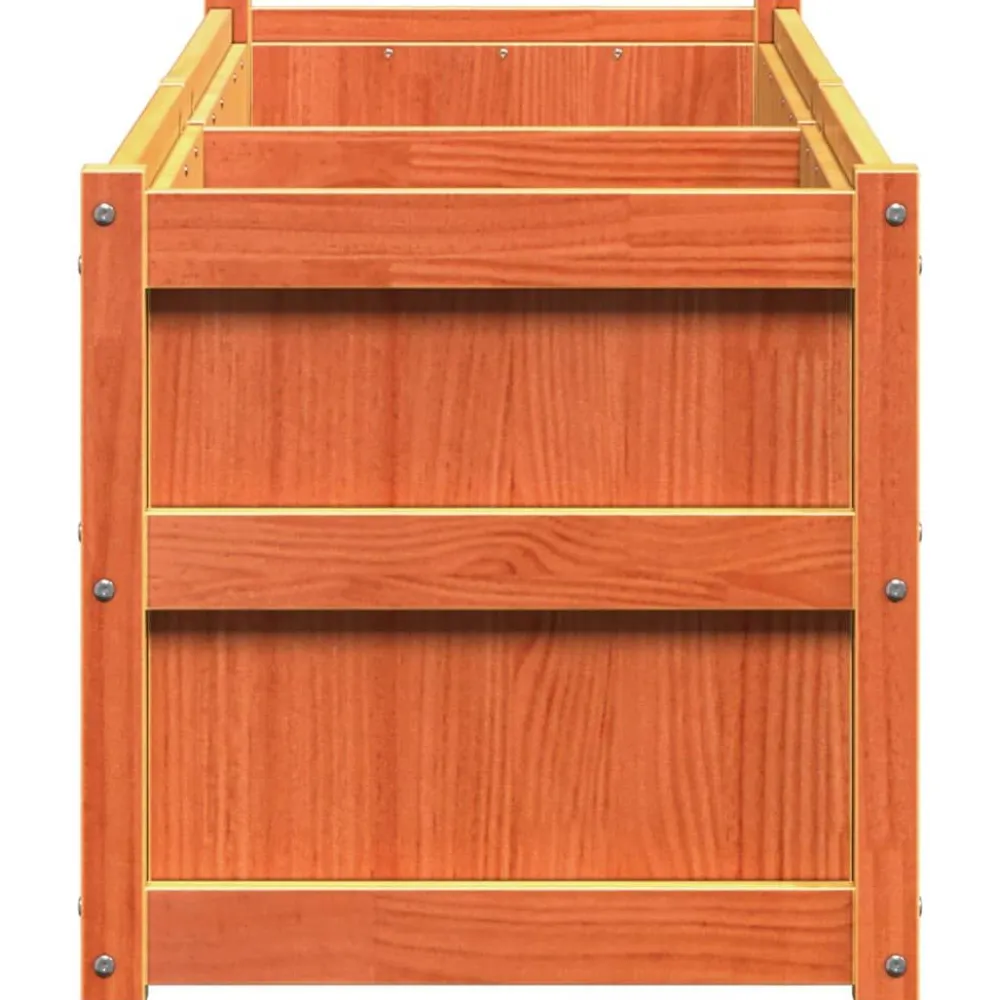 Outlet FinePRICE Ulkokukkalaatikko vahanruskea 90x50x70 cm, mänty