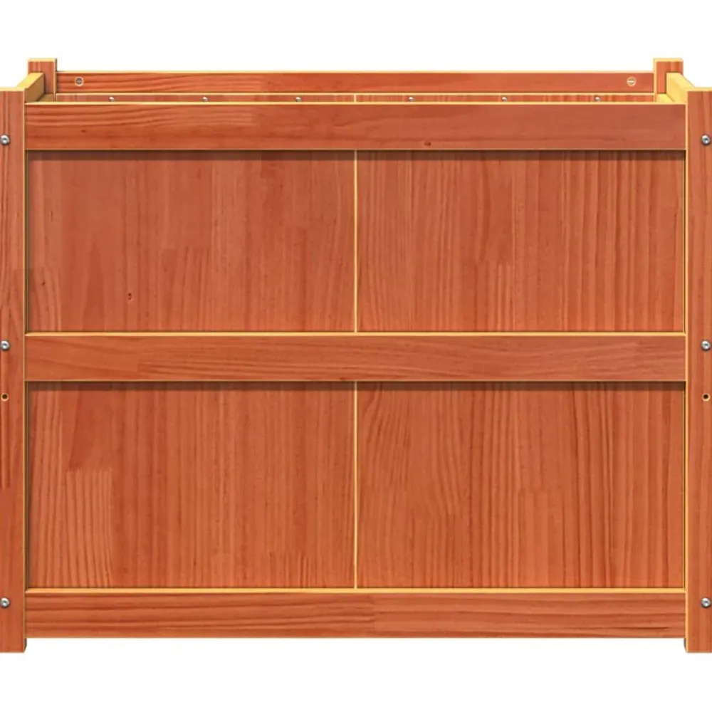 Outlet FinePRICE Ulkokukkalaatikko vahanruskea 90x50x70 cm, mänty