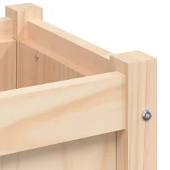 New FinePRICE Ulkokukkalaatikot 2 kpl jaloilla, käsittelemätön mänty