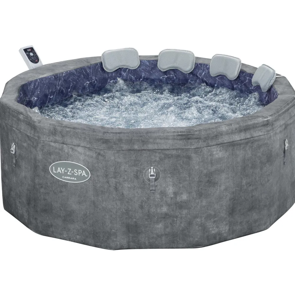 Hot Bestway Ulkoporeallas Lay-Z-Spa Carrara Smart Airjet 6, 4-6 henkilöä, 140 suutinta
