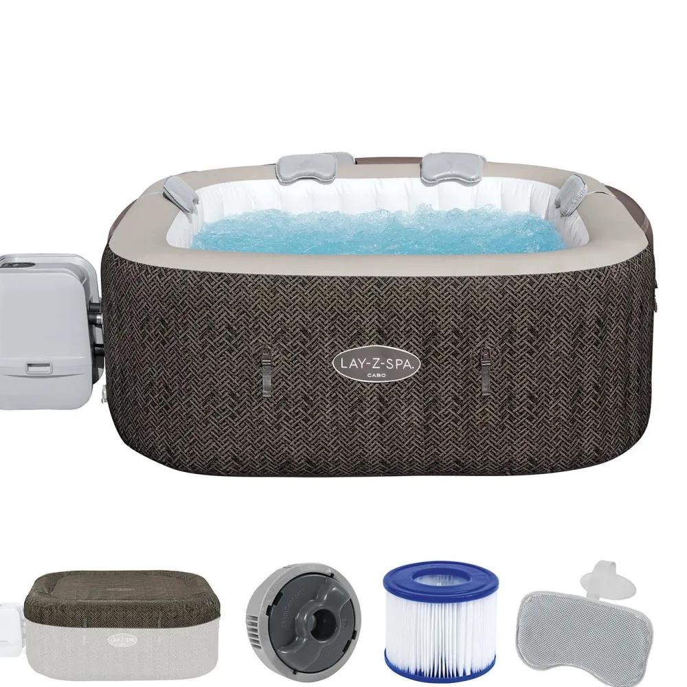 Best Bestway Ulkoporeallas Lay-Z-Spa Cabo Smart Hydrojet 6, 4-6 henkilöä, 144 suutinta