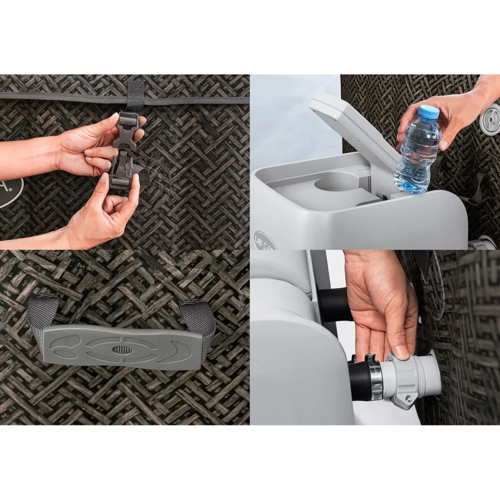 Best Bestway Ulkoporeallas Lay-Z-Spa Cabo Smart Hydrojet 6, 4-6 henkilöä, 144 suutinta