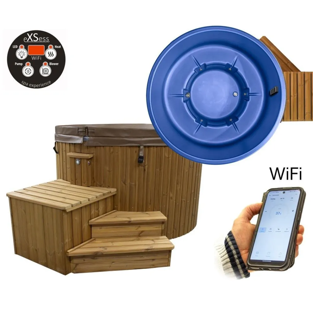 Discount SpaDealers Ulkoporeallas TopSpa xs Wifi 6 hlöä brown/azul blue