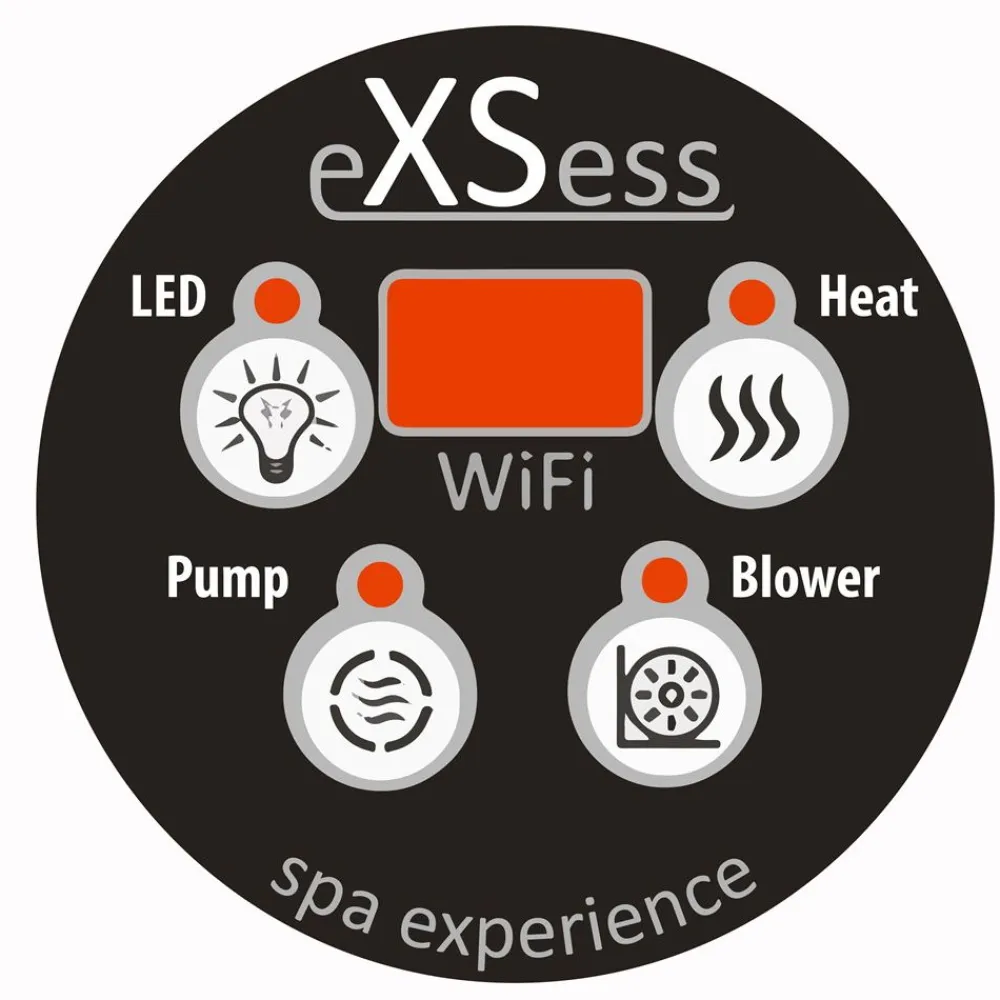 Online SpaDealers Ulkoporeallas TopSpa xs Wifi 6 hlöä brown/graphite black