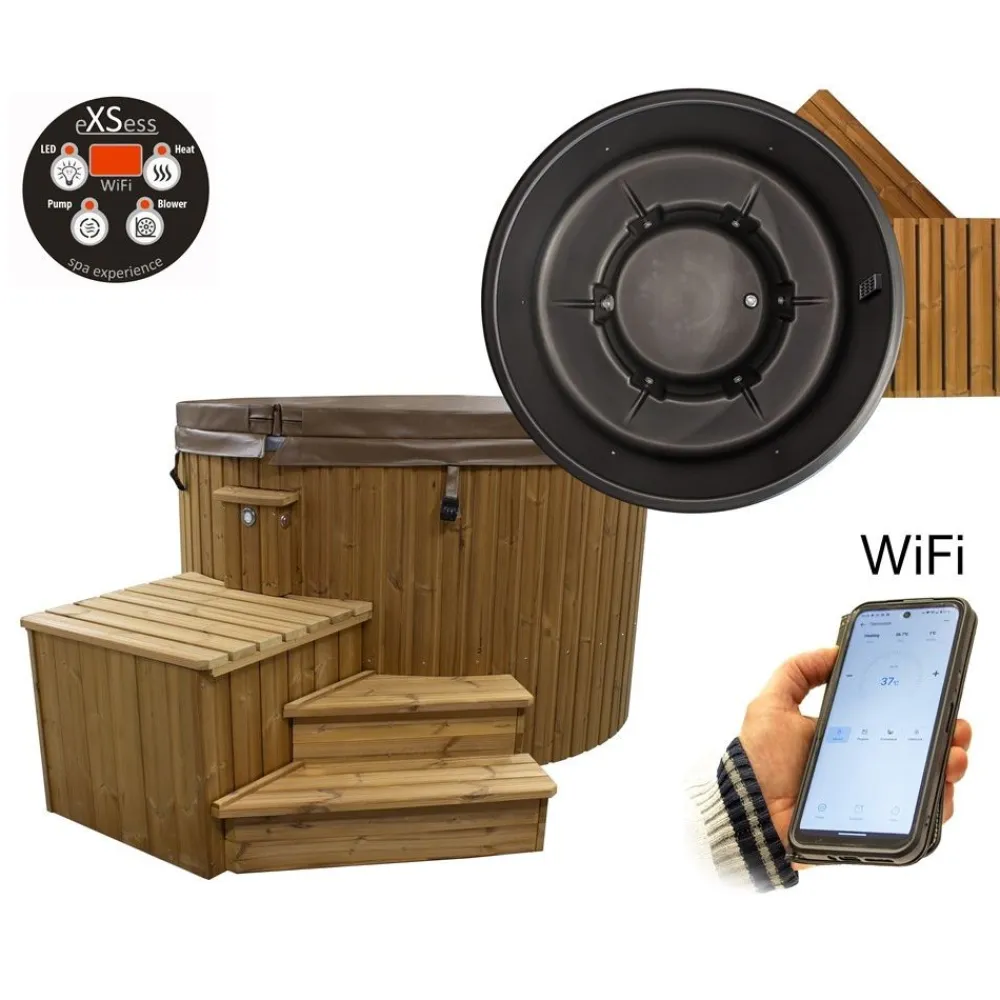 Online SpaDealers Ulkoporeallas TopSpa xs Wifi 6 hlöä brown/graphite black