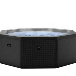 Online Wave Spa Ulkoporeallas Como, 6 hlöä, 90 suutinta, WiFi, kahdeksankulmainen, koottava, musta