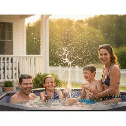Outlet Wave Spa Ulkoporeallas Como, 6 hlöä, 90 suutinta, WiFi, kahdeksankulmainen, koottava, valkoinen