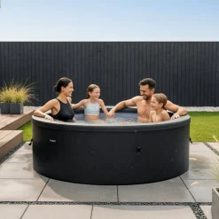 Wave Spa Ulkoporeallas Tahoe, 4 hlöä, 70 suutinta, WiFi, pyöreä, koottava, musta