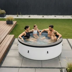 Online Wave Spa Ulkoporeallas Tahoe, 4 hlöä, 70 suutinta, WiFi, pyöreä, koottava, valkoinen