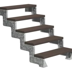New Dolle Ulkoportaat Gardentop Trimax kahdella Nordic-kaiteella tummanruskea eri kokoja