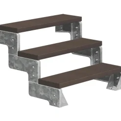 New Dolle Ulkoportaat Gardentop Trimax ilman kaidetta tummanruskea eri kokoja