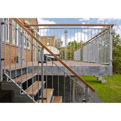 Online Dolle Ulkoportaat Gardentop puisille askelmille yhdellä kaiteella eri kokoja