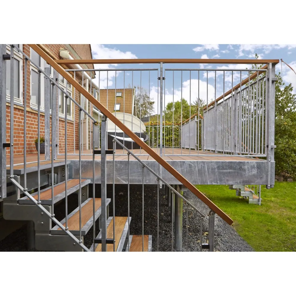 Online Dolle Ulkoportaat Gardentop puisille askelmille yhdellä kaiteella eri kokoja