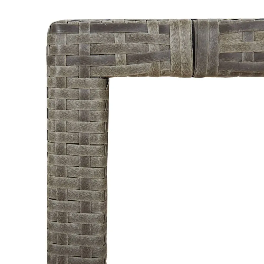 Clearance FinePRICE Ulkoruokailuryhmä harmaa polyrottinki/akaasiapuu, 5-osainen