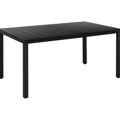 Clearance FinePRICE Ulkoruokailuryhmä musta ja ruskea, 7 osaa
