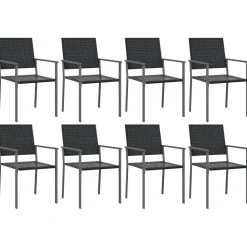 Clearance FinePRICE Ulkoruokailuryhmä polyrottinki ja teräs, 3-osainen