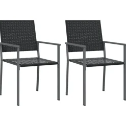 Clearance FinePRICE Ulkoruokailuryhmä polyrottinki ja teräs, 3-osainen