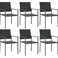 Clearance FinePRICE Ulkoruokailuryhmä polyrottinki ja teräs, 3-osainen