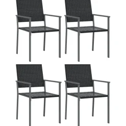 Clearance FinePRICE Ulkoruokailuryhmä polyrottinki ja teräs, 3-osainen