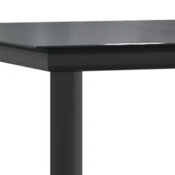 New FinePRICE Ulkoruokailuryhmä, teräs/lasi, musta PVC rottinki, 3 osaa