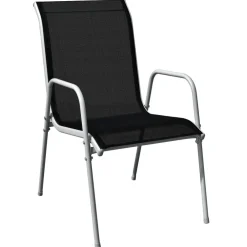 FinePRICE Ulkoruokailuryhmä terästä musta, 5 osaa