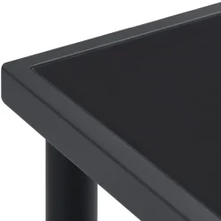Outlet FinePRICE Ulkoruokapöytä antrasiitti 150x90x74 cm teräs