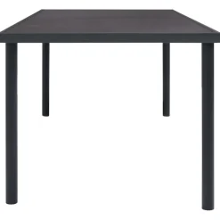 Outlet FinePRICE Ulkoruokapöytä antrasiitti 150x90x74 cm teräs