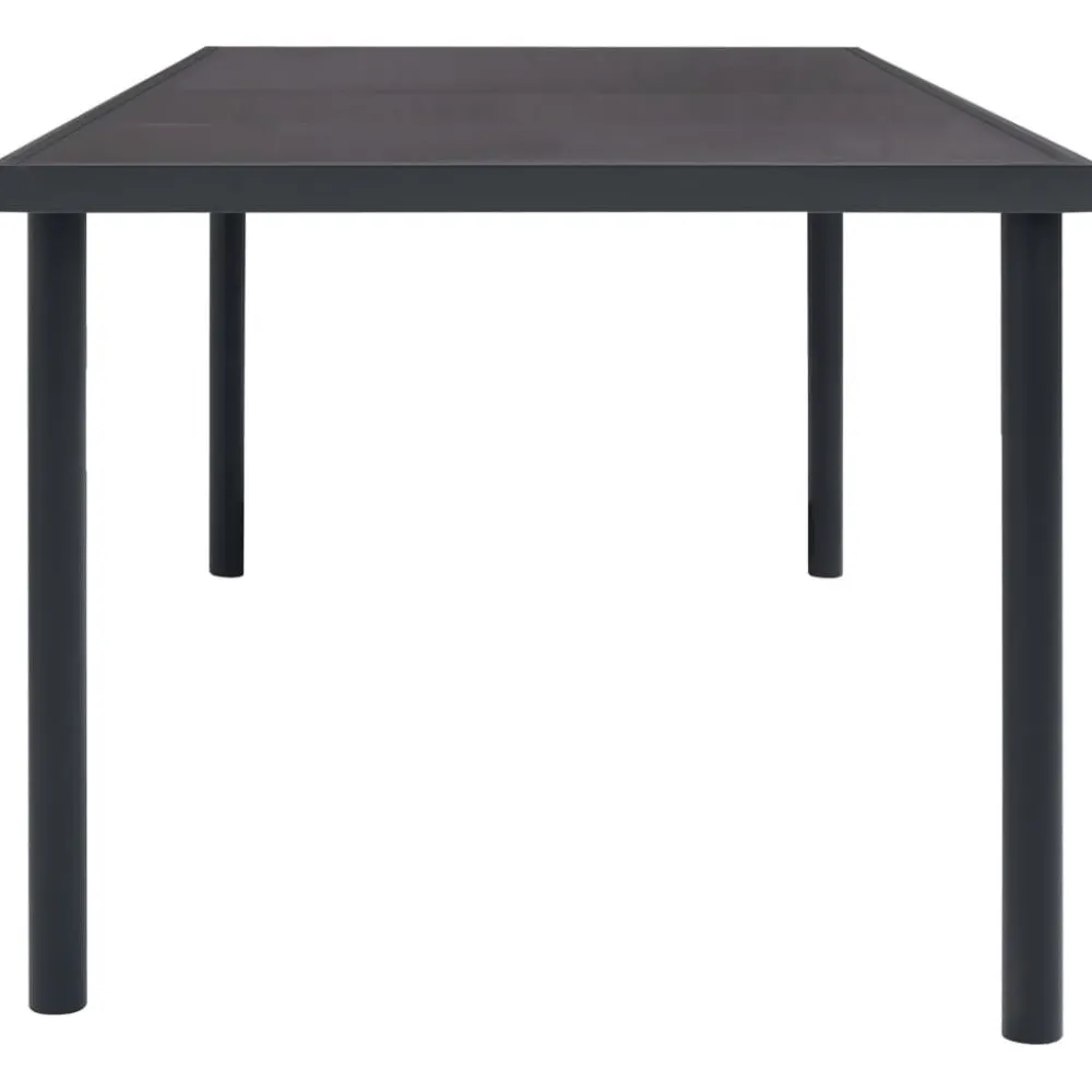 Outlet FinePRICE Ulkoruokapöytä antrasiitti 150x90x74 cm teräs