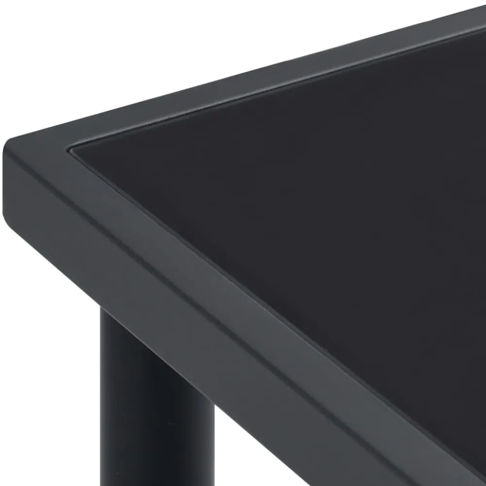 Outlet FinePRICE Ulkoruokapöytä antrasiitti 150x90x74 cm teräs