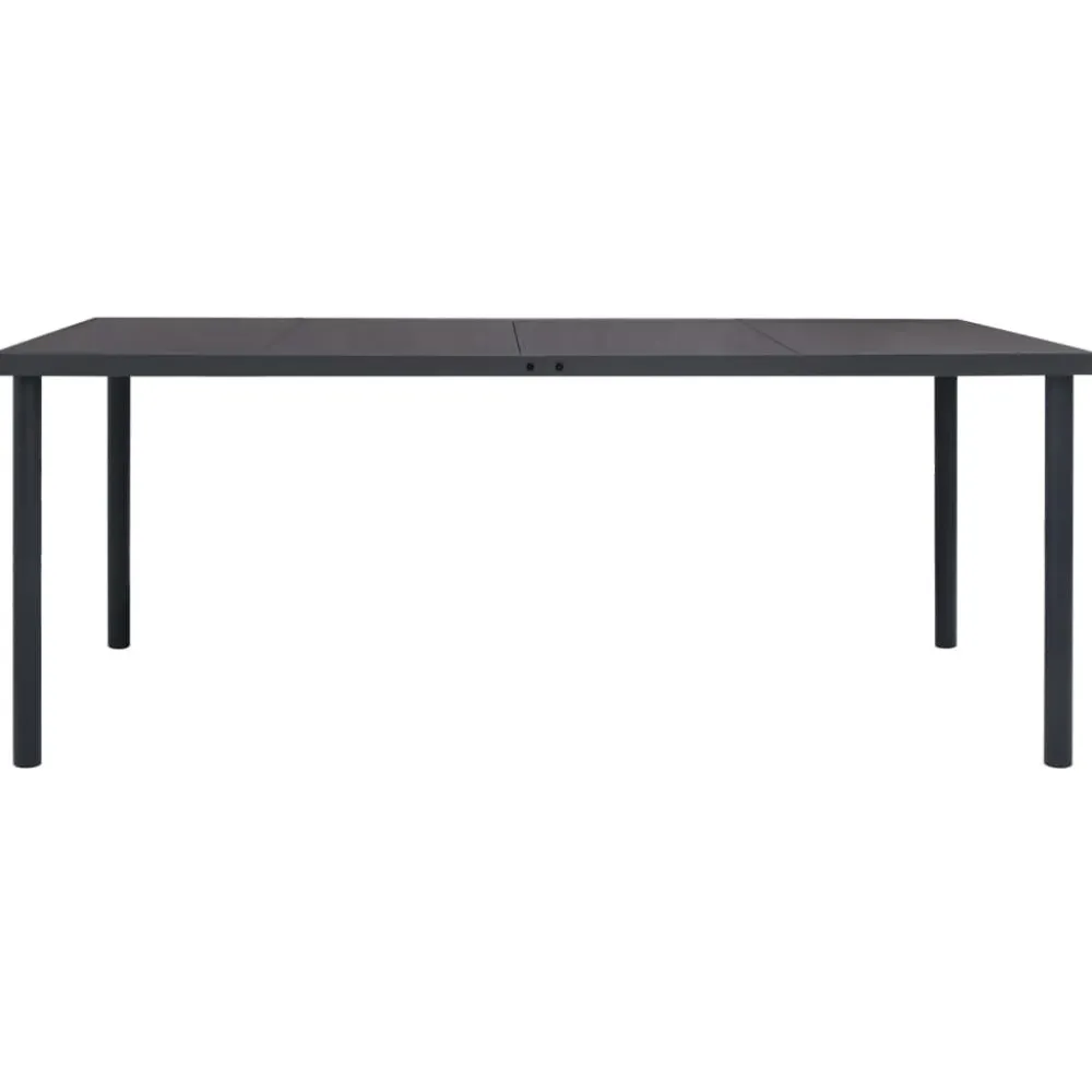 Outlet FinePRICE Ulkoruokapöytä antrasiitti 150x90x74 cm teräs
