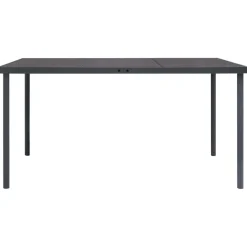 Outlet FinePRICE Ulkoruokapöytä antrasiitti 150x90x74 cm teräs