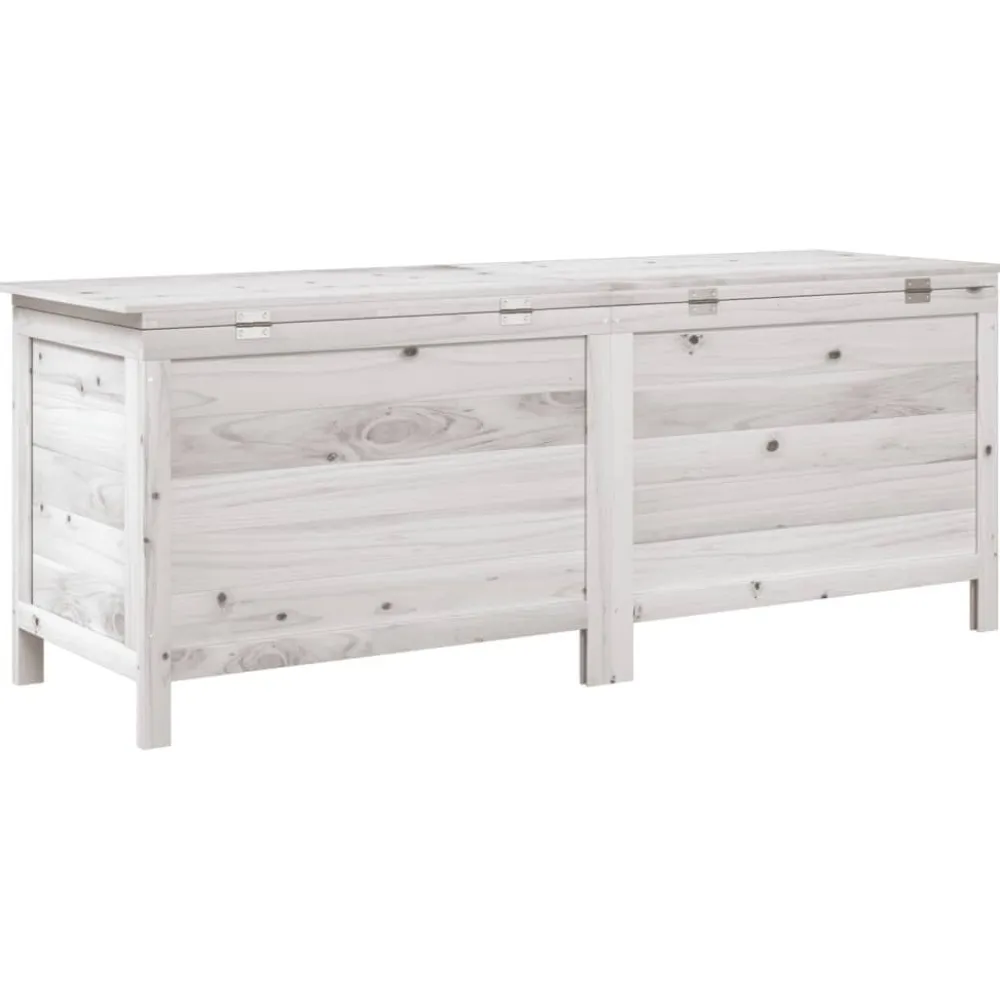 Sale FinePRICE Ulkosäilytyslaatikko valkoinen 150x50x56,5 cm, kuusi