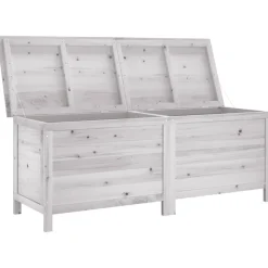 Sale FinePRICE Ulkosäilytyslaatikko valkoinen 150x50x56,5 cm, kuusi