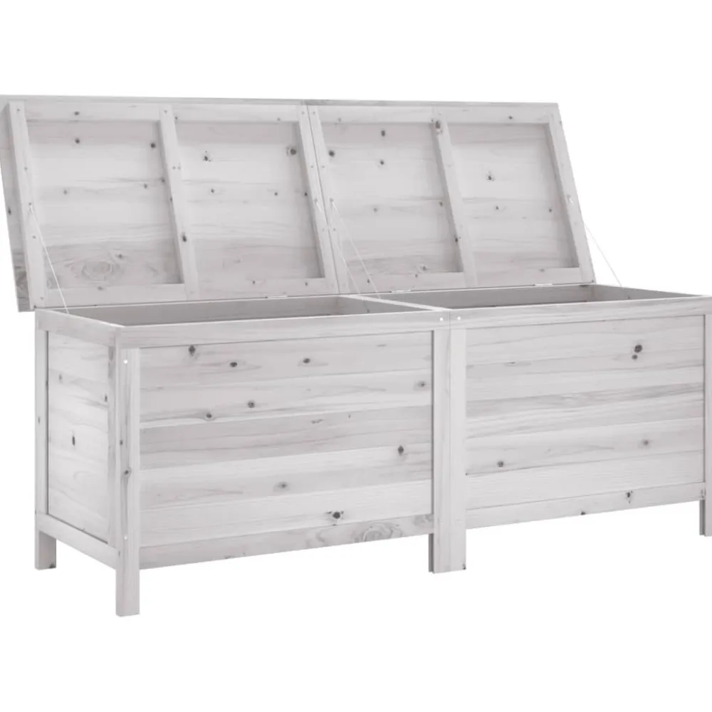 Sale FinePRICE Ulkosäilytyslaatikko valkoinen 150x50x56,5 cm, kuusi
