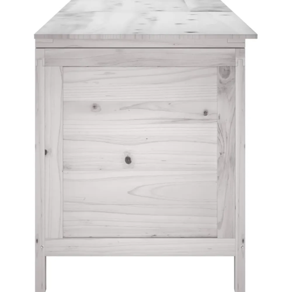 Sale FinePRICE Ulkosäilytyslaatikko valkoinen 150x50x56,5 cm, kuusi