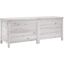 Sale FinePRICE Ulkosäilytyslaatikko valkoinen 150x50x56,5 cm, kuusi