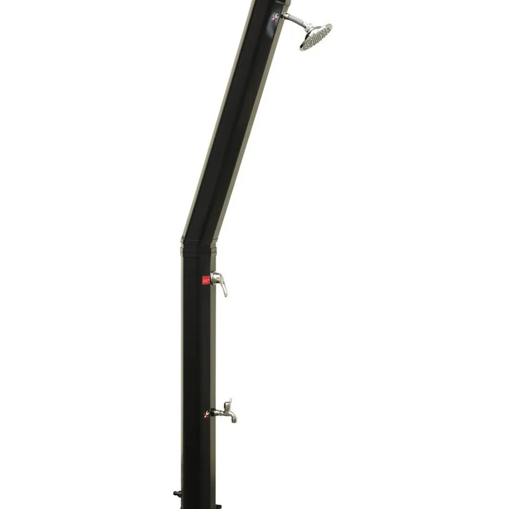 New Demerx Ulkosuihku Sunny 35 Edge, aurinkolämmitteinen, musta