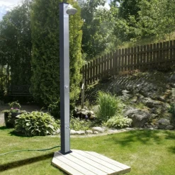 New Demerx Ulkosuihku Sunny 30 Exclusive, aurinkolämmitteinen, alumiini, musta