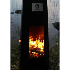 Outlet Carelia Grill Ulkotulisija ® A-Fire 1500x600x600 mm musta
