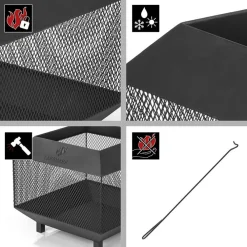 Best Landmann Ulkotulisija FP-I-440, 44x44cm, musta