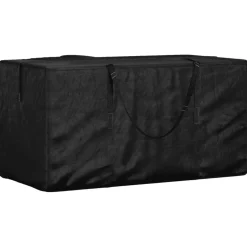 FinePRICE Ulkotyynyjen säilytyskassi musta 150x75x75 cm polyeteeni