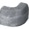 Outlet Rudus Upotettava reunakivi H12 kulma R250 kupera 702x170x300 mm sileä harmaa