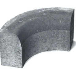 Discount Rudus Upotettava reunakivi H11 kulma R250 kovera 493x170x300 mm sileä harmaa