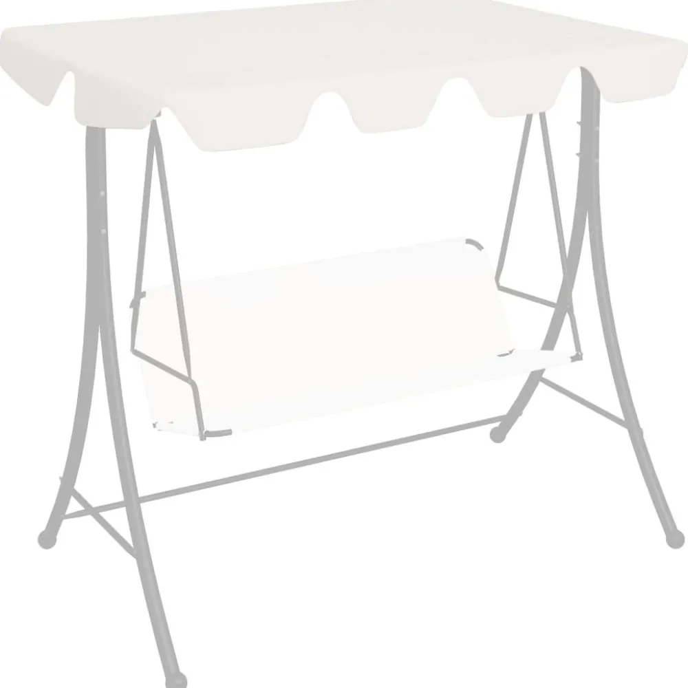 Outlet FinePRICE Vaihtokatos puutarhakeinuun valkoinen 226x186 cm 270 g/m²