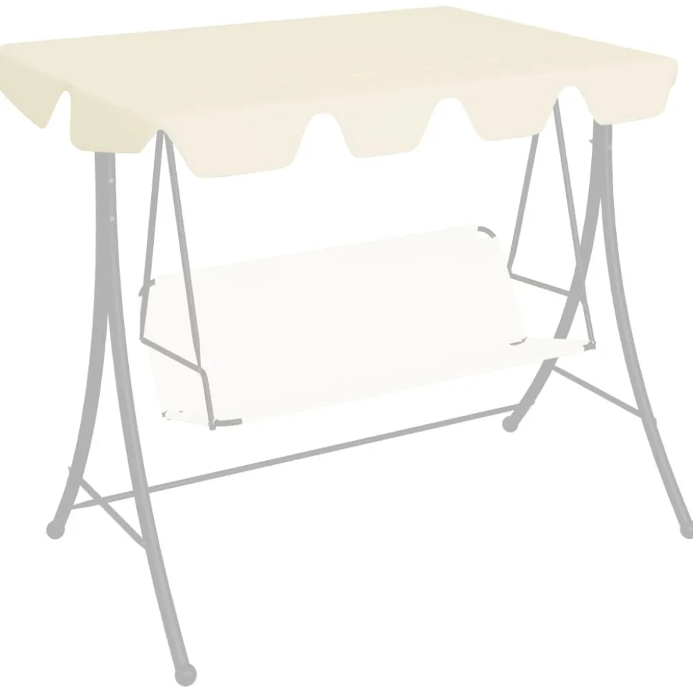 Online FinePRICE Vaihtokatos puutarhakeinuun kerma 192x147 cm 270 g/m²
