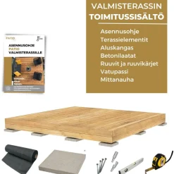Sale PatioNord Valmisterassi PatioN°rd Havu, 3x3m, kestopuu