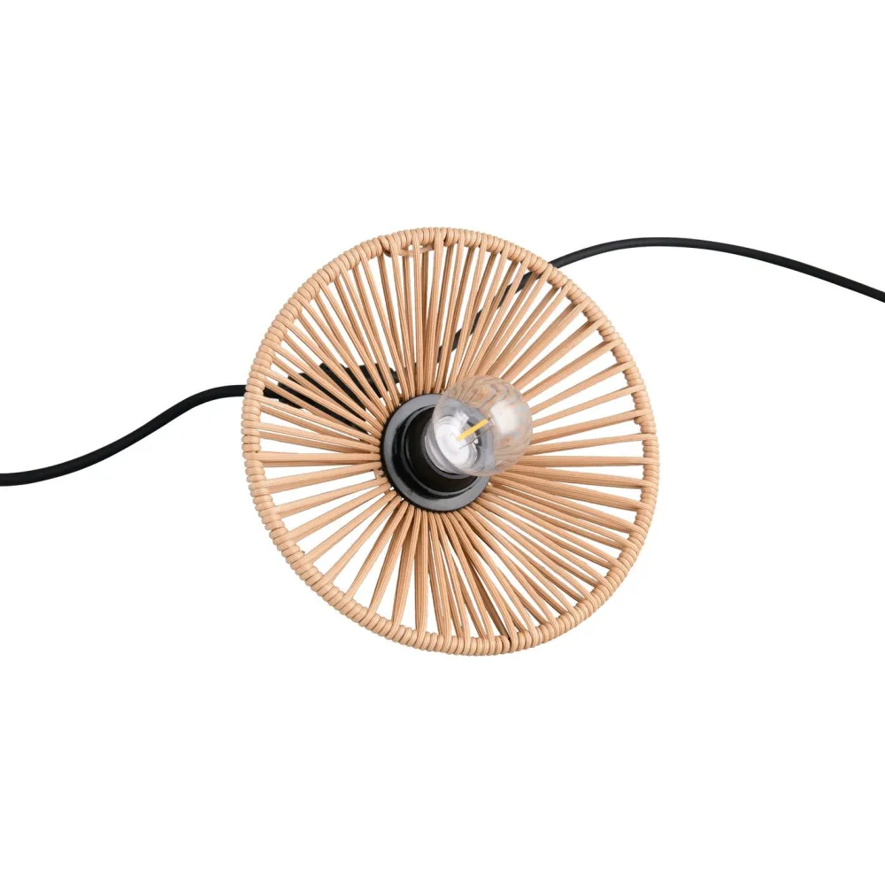 Outlet Trio Valoketju Chain 6m E27x10, paperinaruvarjostin, mattamusta/ruskea