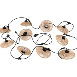 Outlet Trio Valoketju Chain 6m E27x10, paperinaruvarjostin, mattamusta/ruskea